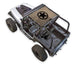 Sun Shade for Jeep Wrangler YJ (1987–1996), SPIDERWEBSHADE tan stock printed shade top.