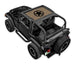 SPIDERWEBSHADE Sun Shade for Jeep Wrangler TJ (1997–2006) stock printed tan shade with black star logo