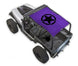 Sun shade for Jeep Wrangler YJ (1987–1996), SPIDERWEBSHADE purple printed top with black star logo