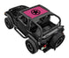 Sun Shade for Jeep Wrangler TJ by SpiderWebShade, pink top with black star logo