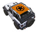 Sun shade SPIDERWEBSHADE for Jeep Wrangler JL 2-Door, orange top with black star logo