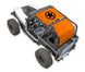 Sun Shade for Jeep Wrangler YJ (1987–1996), SPIDERWEBSHADE orange printed top with black star
