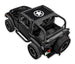 Sun shade for Jeep Wrangler TJ (1997–2006) by SpiderWebShade; stock printed star design on black shade top.