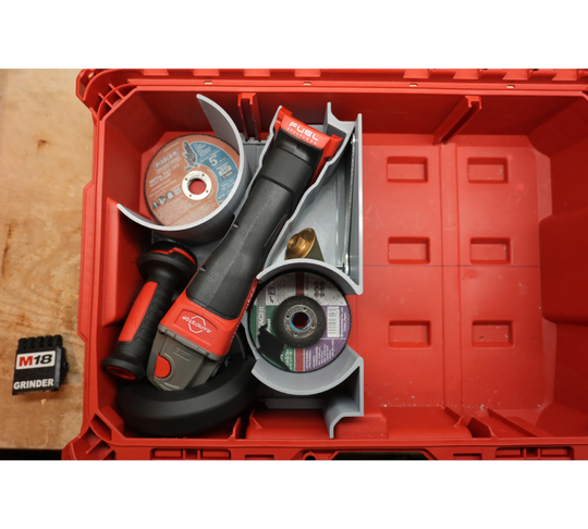 Packout Small Tool Box Insert for Milwaukee M18 FUEL 4-1/2in Grinder 2880 10-Spot Tools