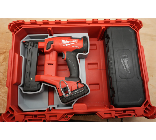 Packout Small Tool Box Insert MS18 TB for 18-Gauge Stapler, 10-Spot Tools – red Packout case with Milwaukee stapler