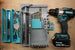 Packout Insert for Makita 18V Hammer Drill Mk18HD; teal organizer with drill bits and extensions, Makita drill shown