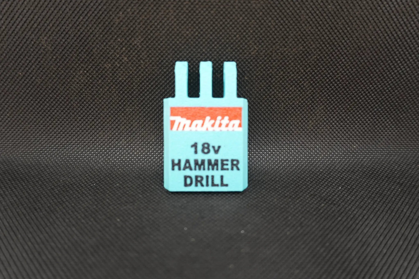 Packout insert for Makita 18V Hammer Drill Mk18HD, blue plastic tool organizer with Makita logo
