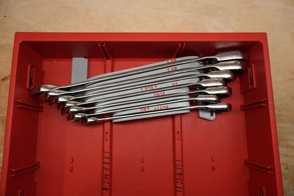 Packout Drawer Inserts for ICON Large Wrench Set IRW-S D LF, red organizer with chrome wrenches