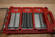 Brad Nail Tray Dividers LPNB18 by 10-Spot Tools, Low-Profile Packout, red Packout-style organizer