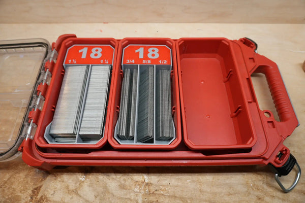 LPNB18 Brad Nail Tray Dividers for Low Profile Packout Organizer, 10-Spot Tools red plastic with metal nails