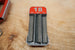 10-Spot Tools LPNB18 Low-Profile Packout Brad Nail Tray Dividers in gray plastic with red top labeled 18 and 3/4 5/8 1/2