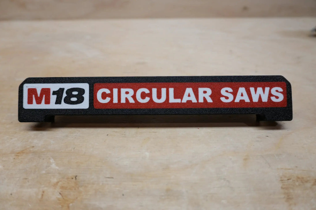 Packout Rolling Drawer Handles PRDH — black plastic base with visible M18 CIRCULAR SAWS label