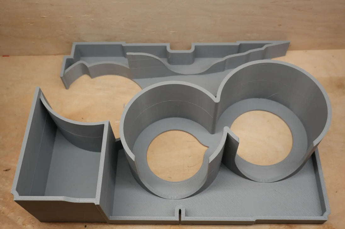 10-Spot Tools Systainer Insert for M18 Angle Grinder 2880 SYS-MAG2880, gray plastic with circular cutouts