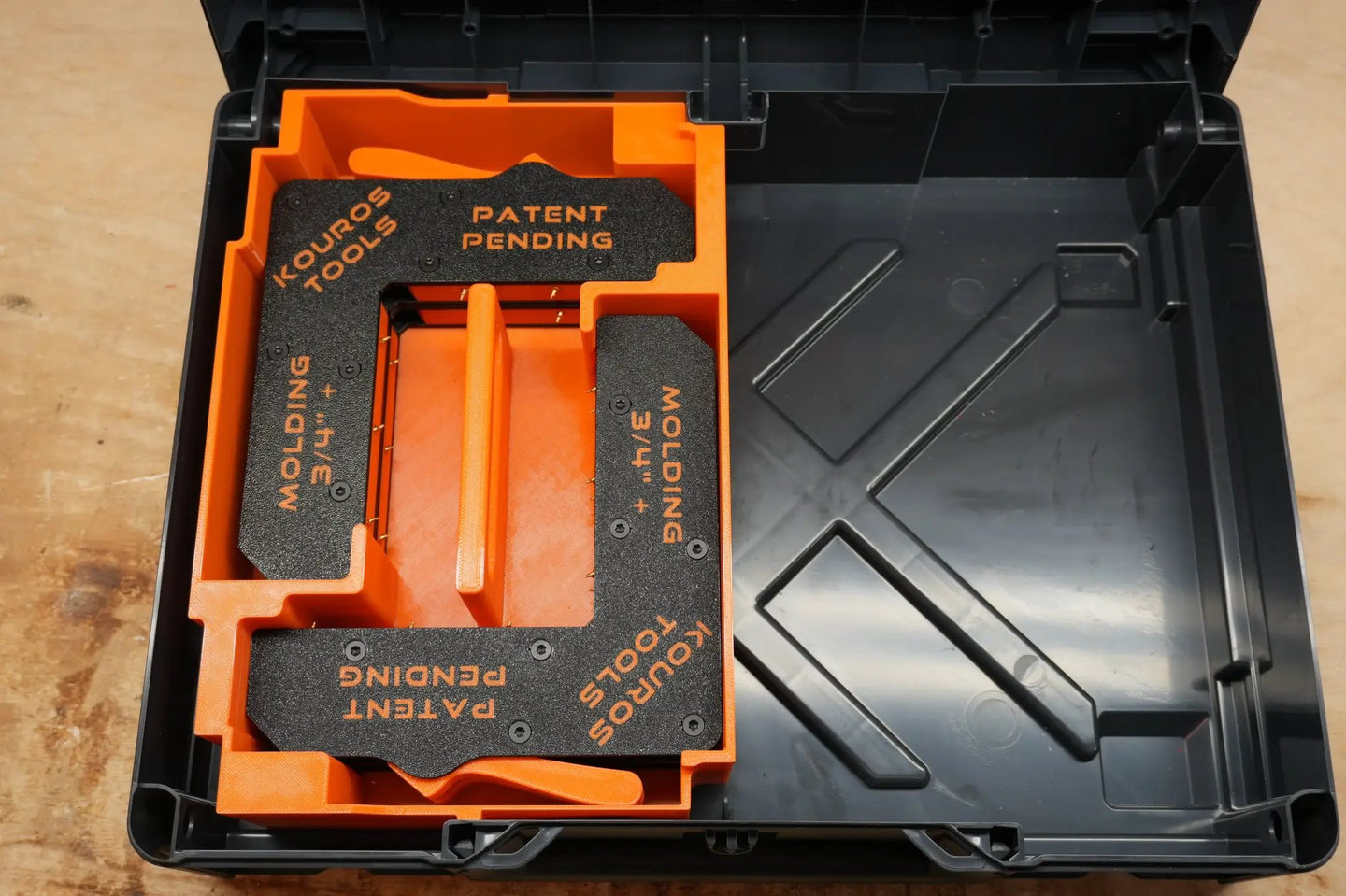 SYS-KMC Systainer Insert for Kouros Miter Clamps by 10-Spot Tools, orange/black tool organizer