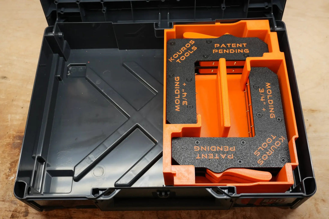 SYS-KMC Kouros Miter Clamps Systainer Insert, orange and black tool organizer by 10-Spot Tools