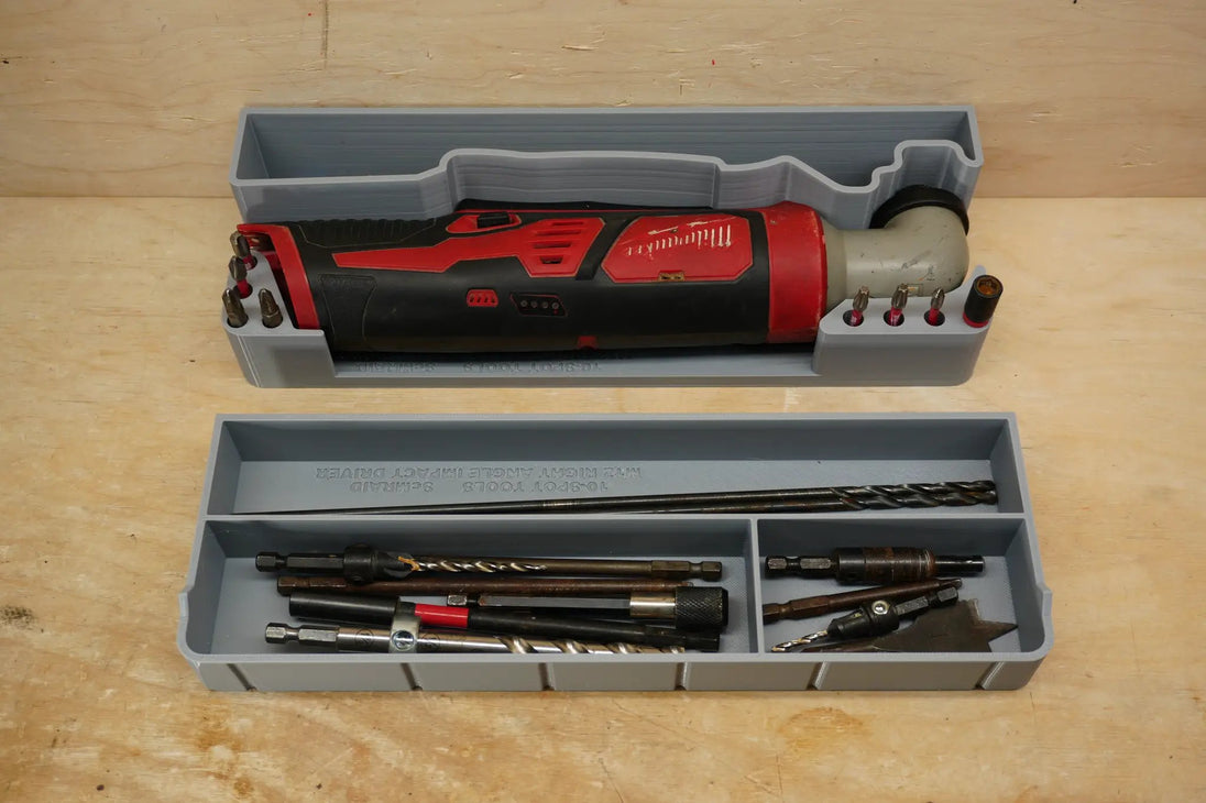 Packout SideCar Insert for M12 Right Angle Impact Driver by 10-Spot Tools, tool organizer with bit slots