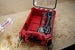 Packout SideCar Insert for M12 Right Angle Impact Driver ScMRAID in red Packout case with Milwaukee drill
