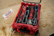 Packout SideCar Insert for M12 Multi Tool (ScMMT) tool organizer in red case with grey dividers and Milwaukee M12