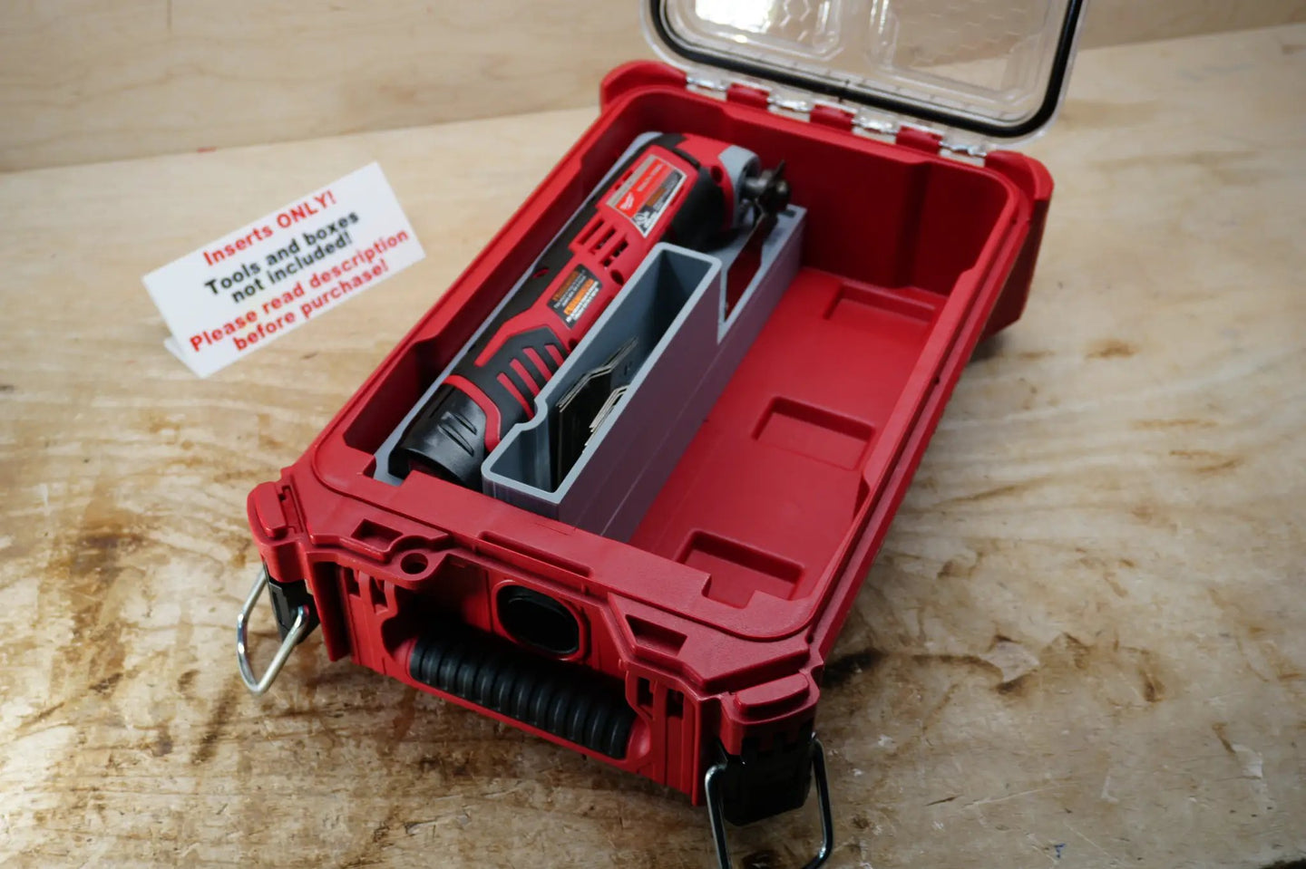 Packout SideCar Insert for M12 Multi Tool (ScMMT) - red case, gray insert