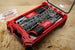 SideCar Inserts for Packout Organizer Boxes - 10-Spot Tools, gray socket trays in red Milwaukee Packout case