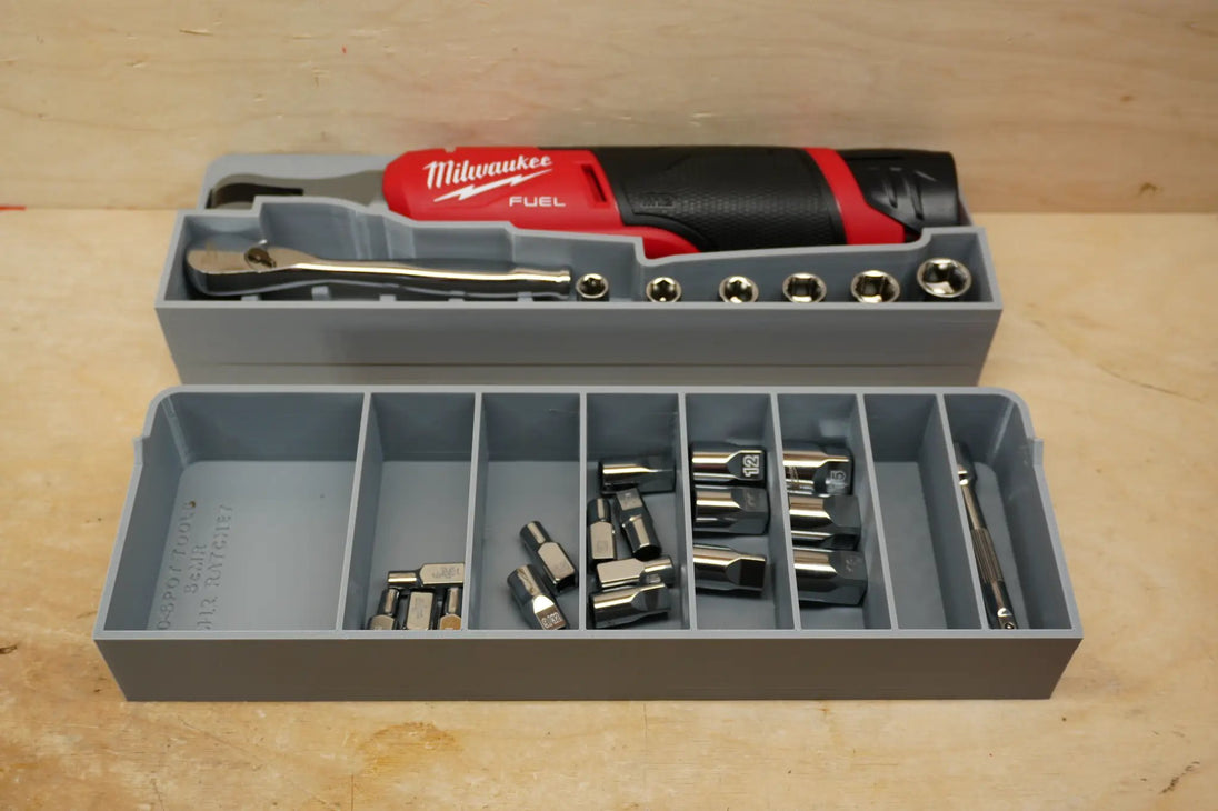 Packout SideCar Insert for Milwaukee M12 FUEL 1/4-inch High Speed Ratchet with sockets