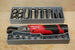 Packout SideCar Insert for M12 FUEL 3/8in Ratchet gray tool organizer with sockets; Milwaukee tool visible