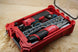 Packout SideCar Insert for M12 FUEL 3/8-in Ratchet - Milwaukee tool in red Packout case with gray socket rail