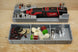 Packout SideCar Insert for M12 Rotary Tool ScMRT; Milwaukee M12 in upper tray with discs and pads (10-Spot Tools)