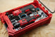 Packout SideCar Insert for M12 Rotary Tool, gray plastic organizer inside red Milwaukee Packout case