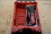 Packout SideCar Insert for M12 FUEL Multi Tool ScMFMT with gray divider inside red Packout case