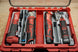 SideCar Inserts for Packout Organizer Boxes, gray plastic dividers inside red Milwaukee Packout case