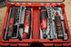 Packout SideCar Insert for M12 Right Angle Drill ScMRAD, tool organizer with grey dividers and Milwaukee M12 drills