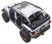 Sun shade for Jeep Wrangler JLU 4-Door by SpiderWebShade, stock printed shade top