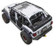 Sun shade for Jeep Wrangler JLU 4-Door by SpiderWebShade, stock printed shade top