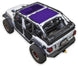 SpiderWebShade sun shade top for Jeep Wrangler JLU 4-Door, purple printed shade, 2018–2026
