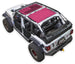 Jeep Wrangler JLU 4-Door Sun Shade by SPIDERWEBSHADE, pink stock-printed top