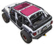 Jeep Wrangler JLU 4-Door Sun Shade by SPIDERWEBSHADE, pink stock-printed top