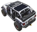 SpiderWebShade sun shade for Jeep Wrangler JLU 4-Door, black shade top
