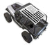 Sun Shade SPIDERWEBSHADE for Jeep Wrangler YJ (1987–1996); printed flag top in distressed black and white.