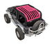 Sun shade by SPIDERWEBSHADE for Jeep Wrangler JK 2-Door, pink distressed flag print