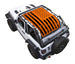 Sun shade SpiderWebShade for Jeep Wrangler JL 2-Door, orange flag-print top