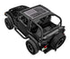 Sun shade for Jeep Wrangler TJ by SpiderWebShade, stock printed top with flag design.