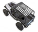Sun shade SpiderWebShade for Jeep Wrangler YJ (1987–1996) with black fabric and distressed white US flag print