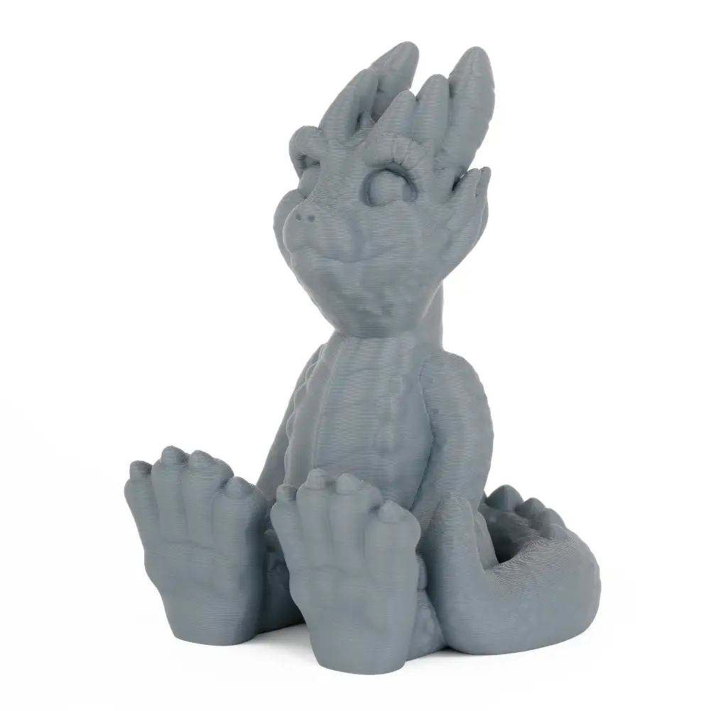 PLA+ Filament 3D printer accessory, gray 3D printed creature figurine