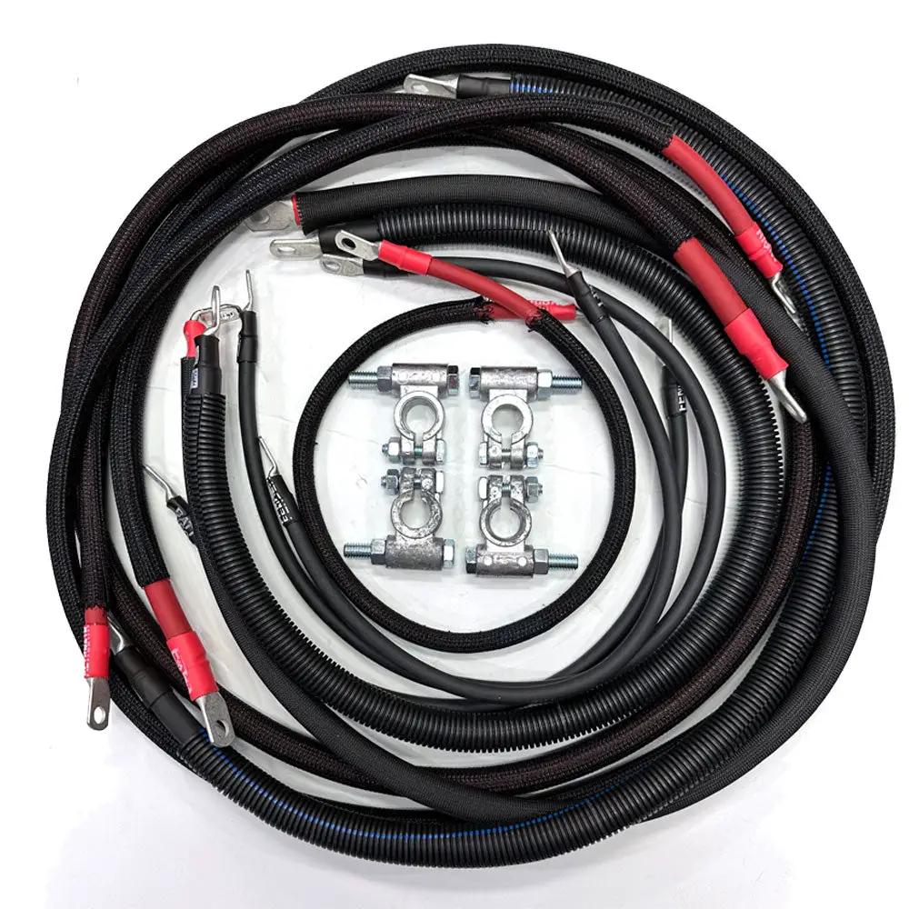 Big7Kits Dodge/RAM Cummins Diesel 4th Gen Battery Cable Kit 2010-2018 wiring harness with ring terminals