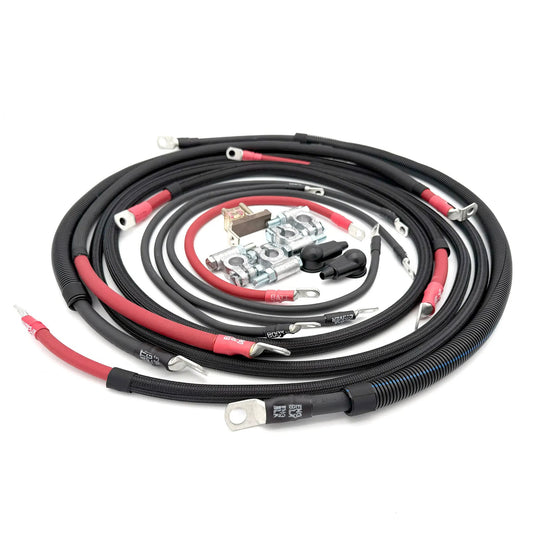 Big7Kits Battery Cable Kit for 2010-2018 Dodge Ram Cummins 4th Gen diesel; red/black wiring harness with lug terminals