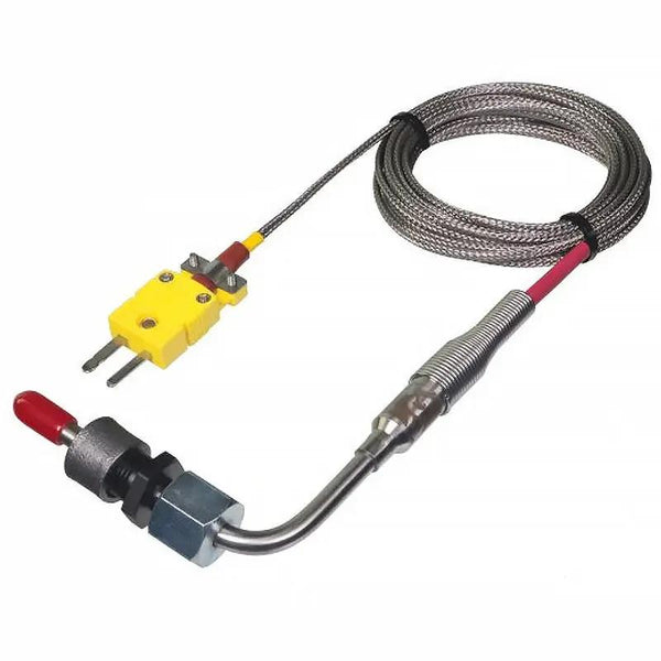 EGT Sender Thermocouple A-128, 9 ft braided stainless line, yellow plug and red-tip sensor