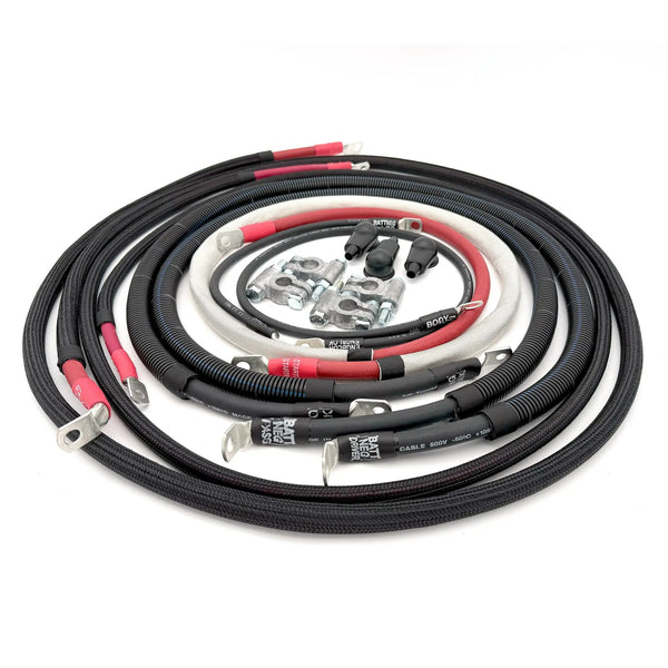 Battery cable kit for Ford Power Stroke 6.7 Diesel F250/F350 (2011-2016); Big7Kits red/black cables
