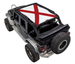 SpiderWebShade sun shade for Jeep Wrangler JKU 4-Door; stock printed top with Alabama flag design