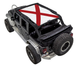 SpiderWebShade sun shade for Jeep Wrangler JKU 4-Door; stock printed top with Alabama flag design